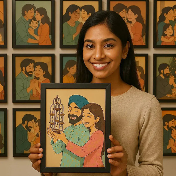 Custom Ghibli Style Portrait Frame – Personalized Anime Artwork