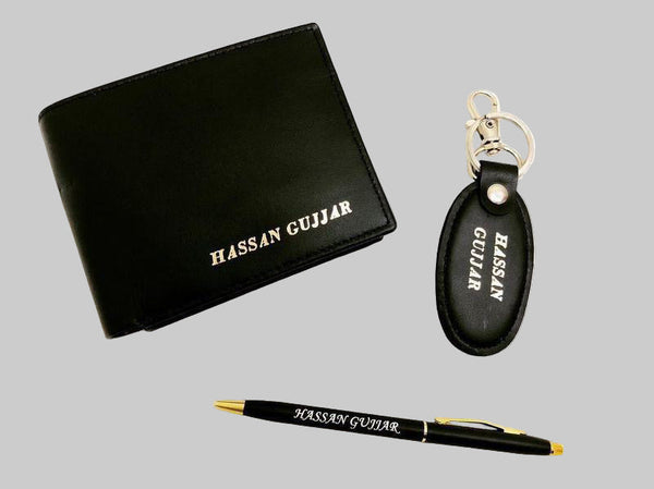 Black Wallet Keychain Pen with Gift Box